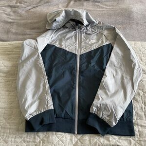 Nike Windrunner Jacket Armory Navy Wolf Grey Size Small